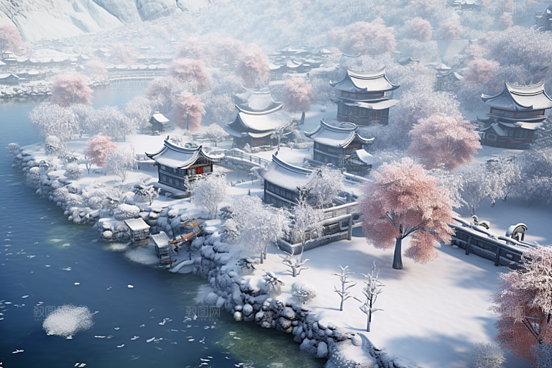 东北雪乡大雪旅游素材