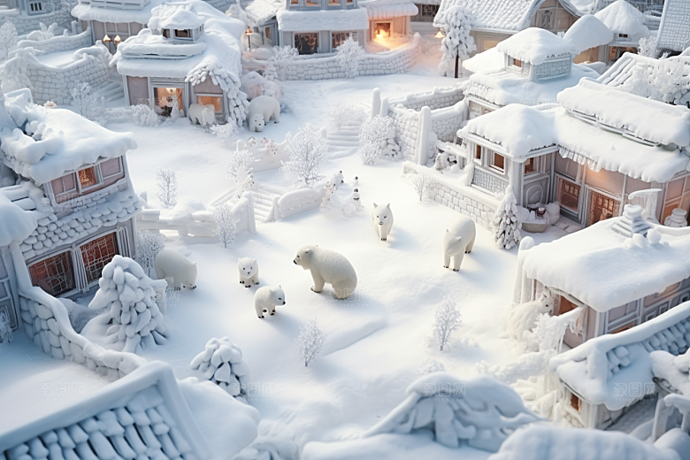 东北雪乡哈尔滨风光素材