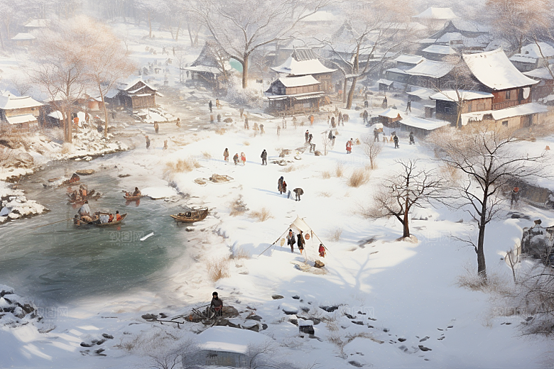 东北雪乡高清风光素材