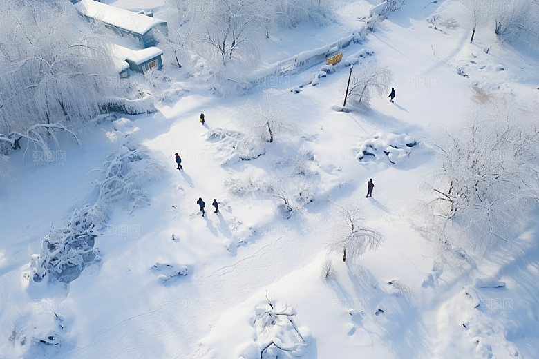 东北雪乡北方旅游素材