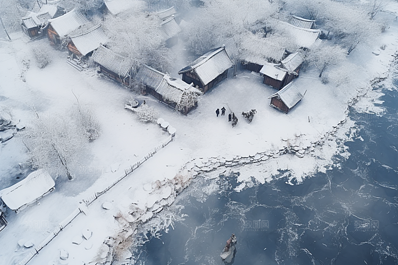 东北雪乡大雪高清素材