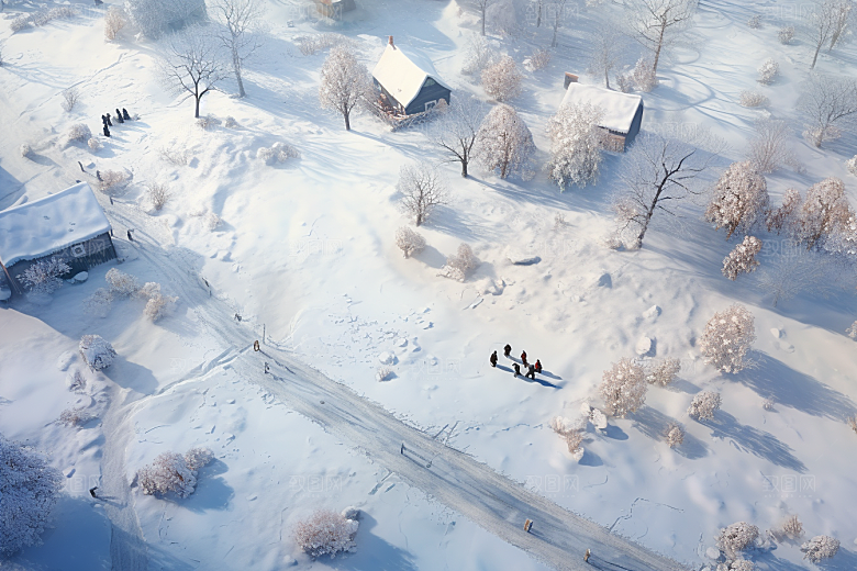 东北雪乡高清哈尔滨素材