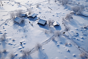 东北雪乡旅游北方素材