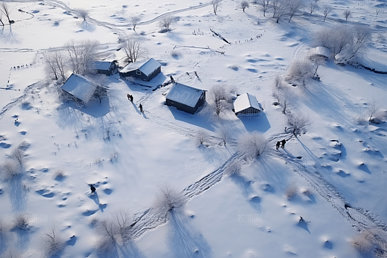 东北雪乡旅游北方素材