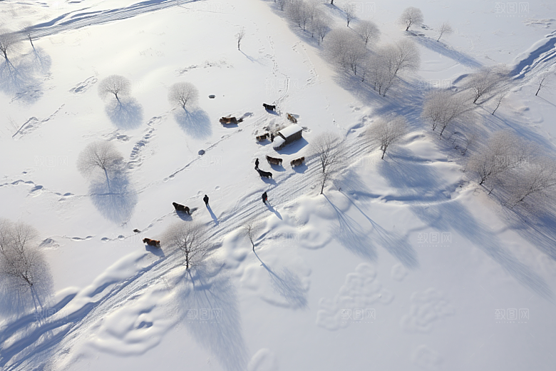 东北雪乡旅游风光素材