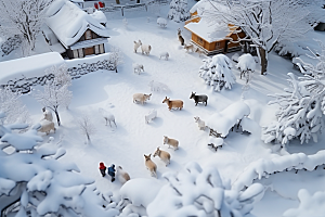 东北雪乡哈尔滨风光素材