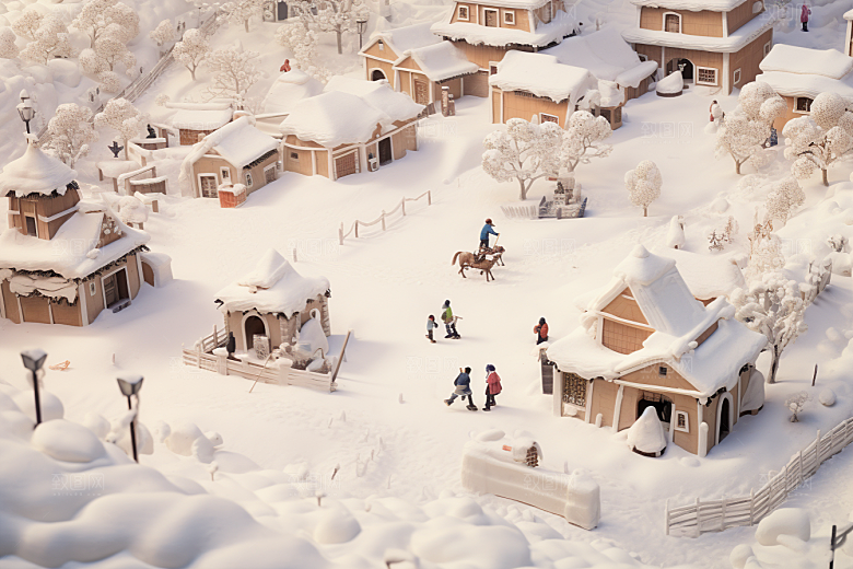 东北雪乡哈尔滨雪景素材