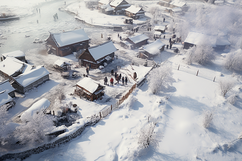 东北雪乡哈尔滨景区素材