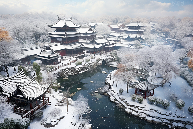 东北雪乡高清景区素材