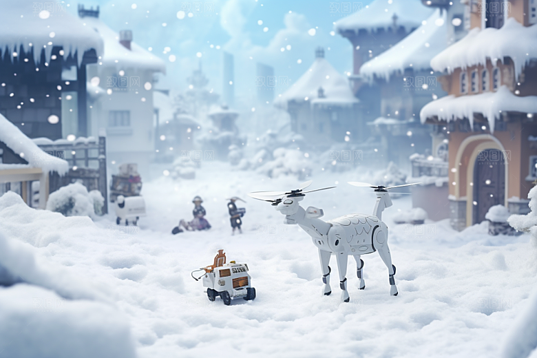 东北雪乡雪景旅游素材