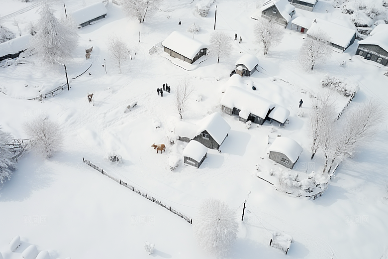 东北雪乡哈尔滨北方素材