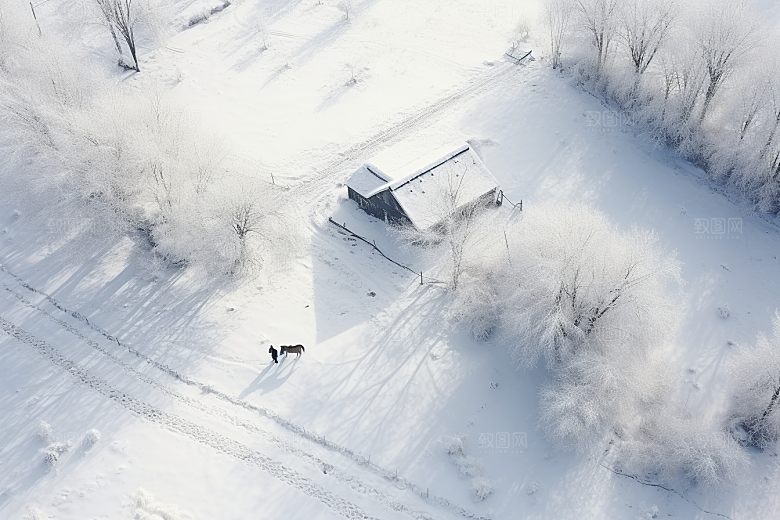 东北雪乡北方大雪素材