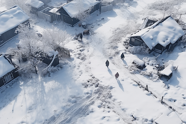 东北雪乡哈尔滨北方素材