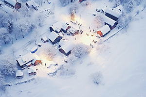 东北雪乡北方雪景素材