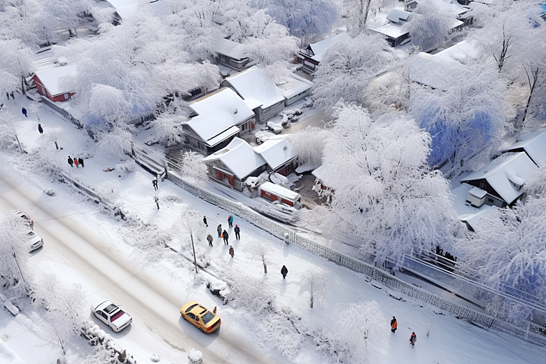 东北雪乡北方哈尔滨素材