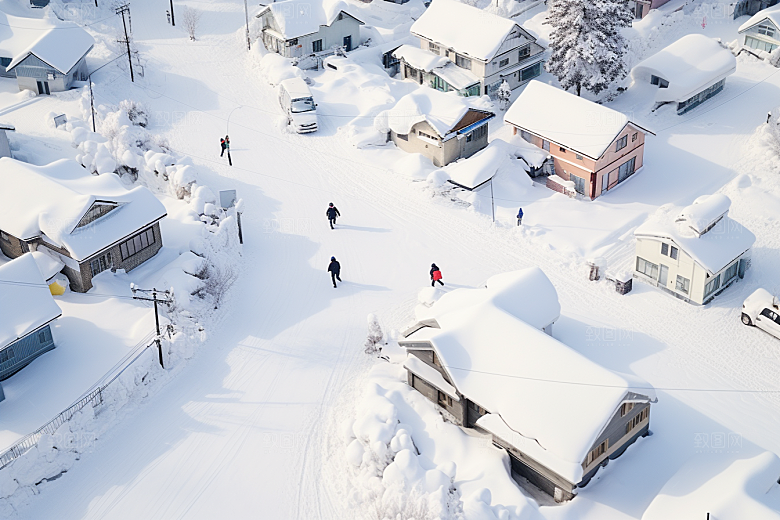 东北雪乡高清大雪素材