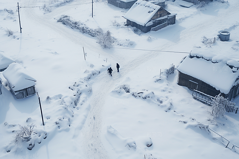 东北雪乡哈尔滨雪景素材