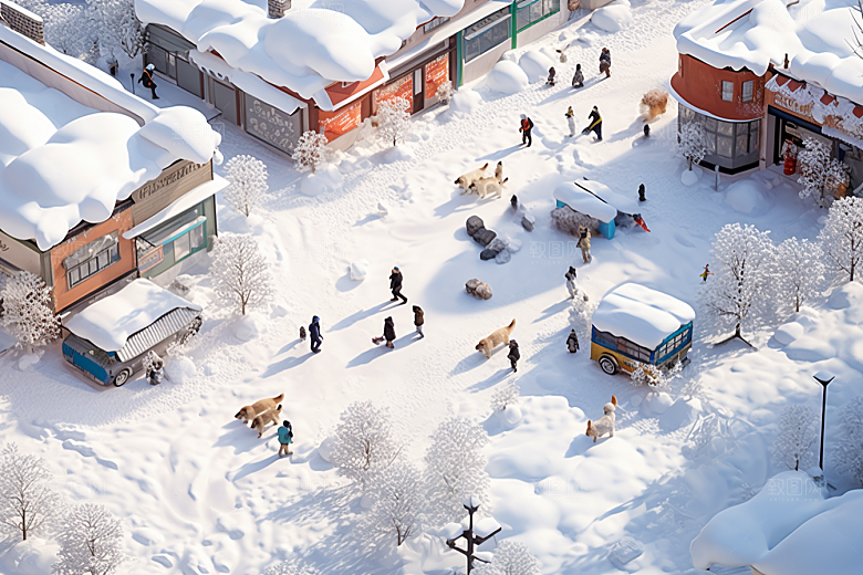 东北雪乡北方风光素材