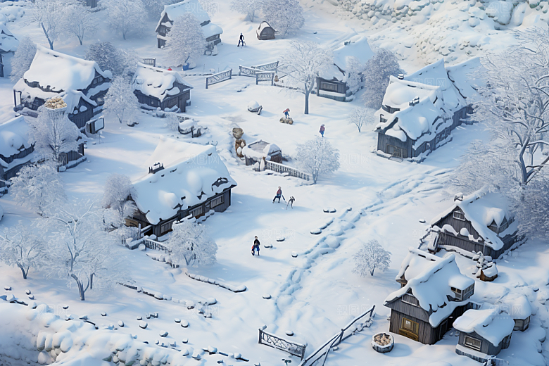 东北雪乡旅游风光素材