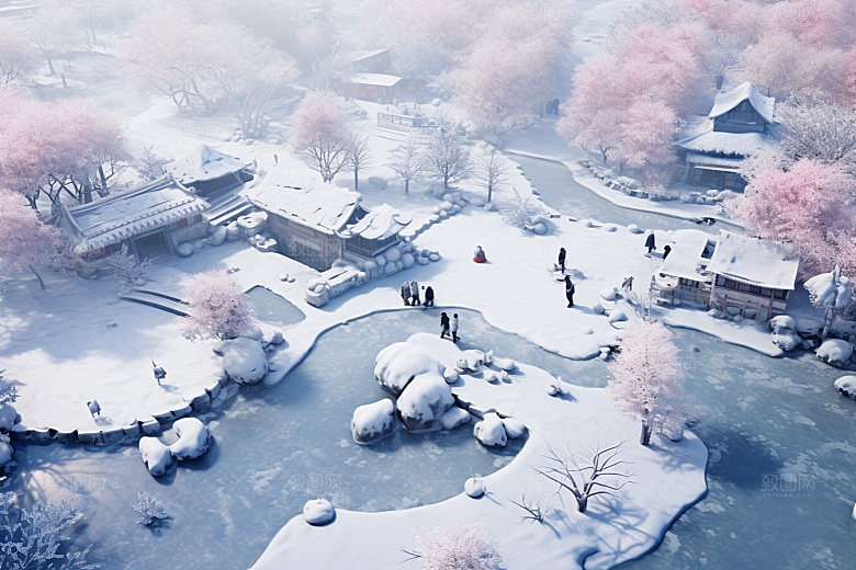 东北雪乡北方景区素材
