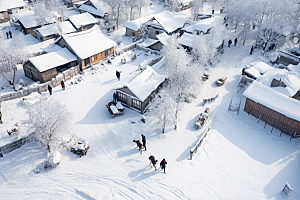 东北雪乡旅游大雪素材