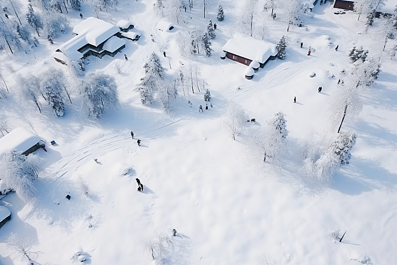 东北雪乡大雪北方素材