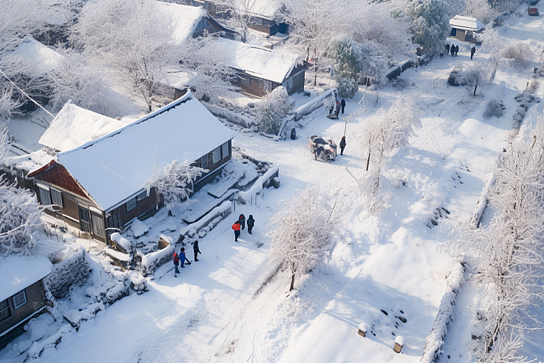 东北雪乡北方风光素材