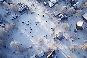 东北雪乡旅游大雪素材