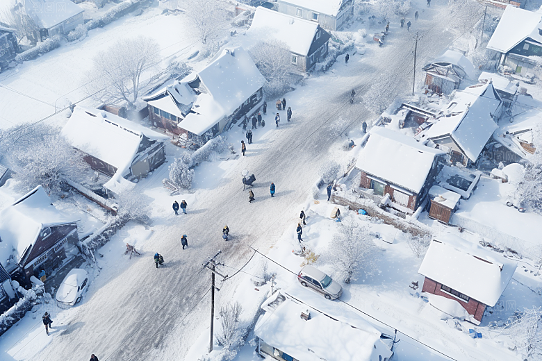 东北雪乡景区北方素材
