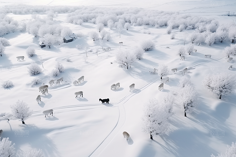 东北雪乡旅游高清素材