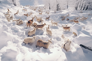 东北雪乡哈尔滨风光素材