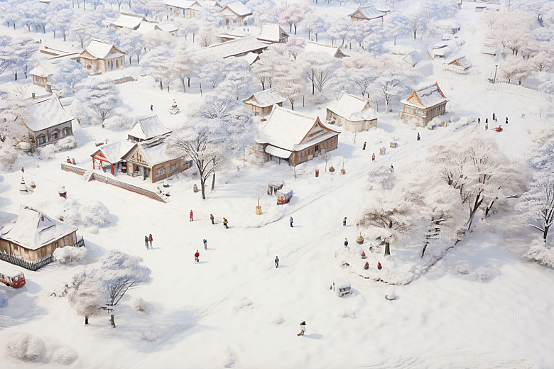 东北雪乡高清风光素材