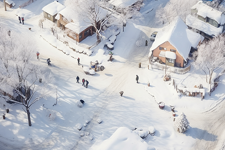 东北雪乡哈尔滨雪景素材