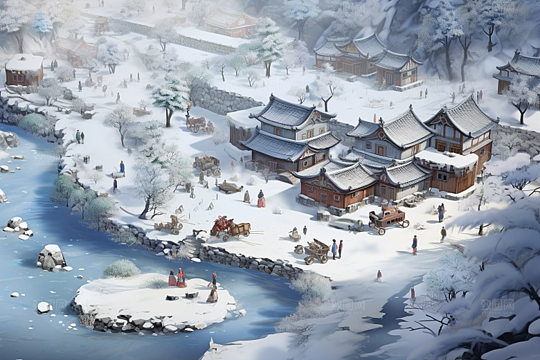 东北雪乡北方高清素材