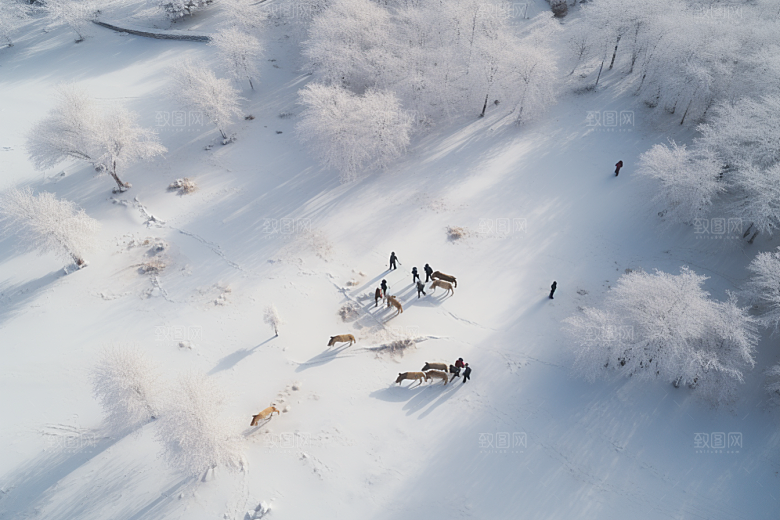 东北雪乡北方高清素材