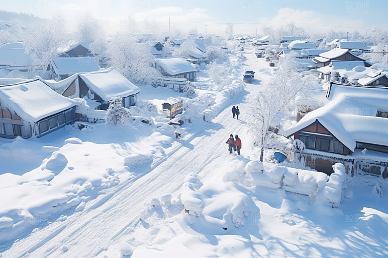 东北雪乡旅游高清素材
