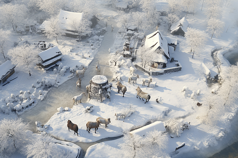 东北雪乡哈尔滨旅游素材