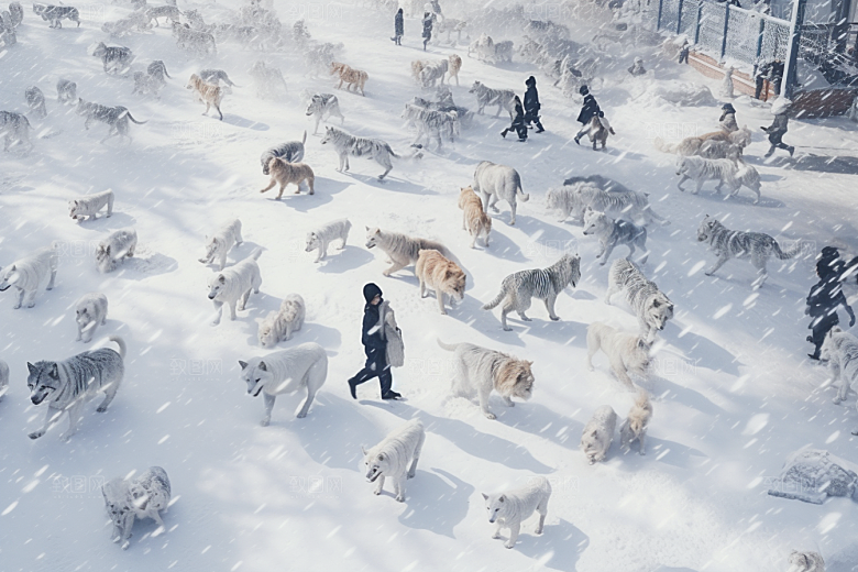 东北雪乡哈尔滨高清素材