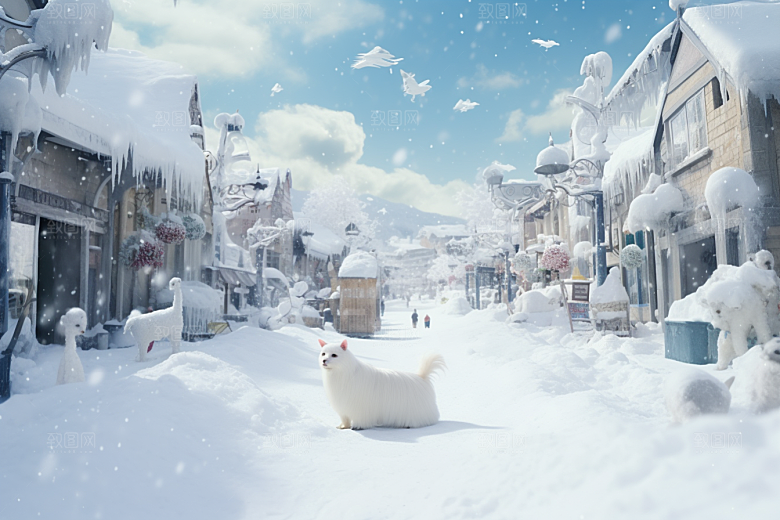 东北雪乡高清哈尔滨素材