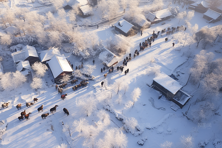 东北雪乡旅游哈尔滨素材