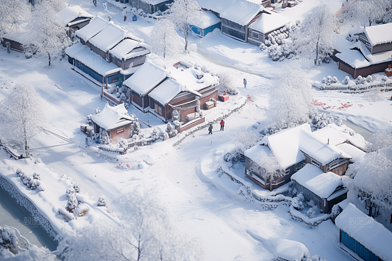 东北雪乡风光高清素材