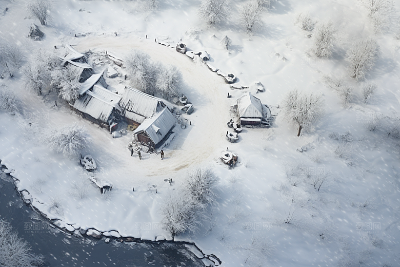 东北雪乡旅游风光素材