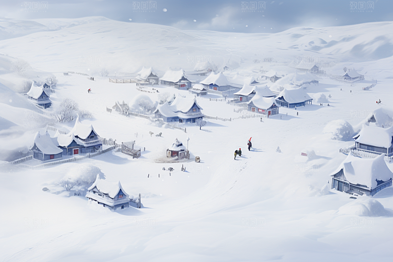 东北雪乡北方旅游素材
