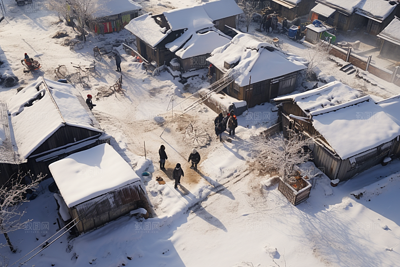 东北雪乡旅游风光素材