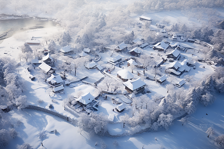 东北雪乡大雪高清素材