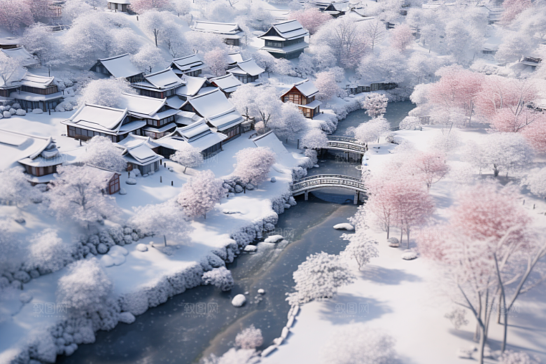 东北雪乡风光旅游素材
