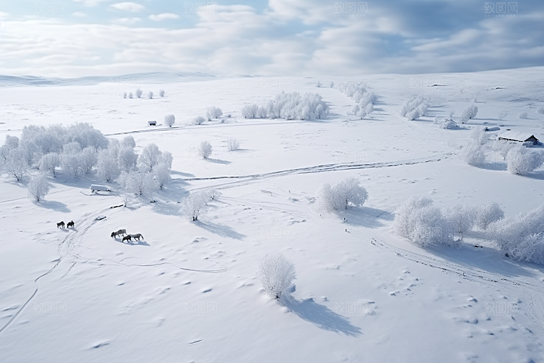东北雪乡旅游高清素材