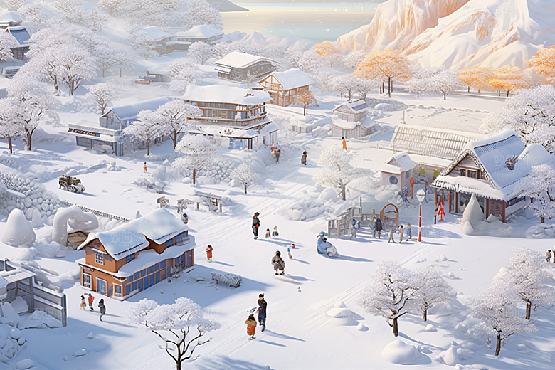 东北雪乡哈尔滨风光素材