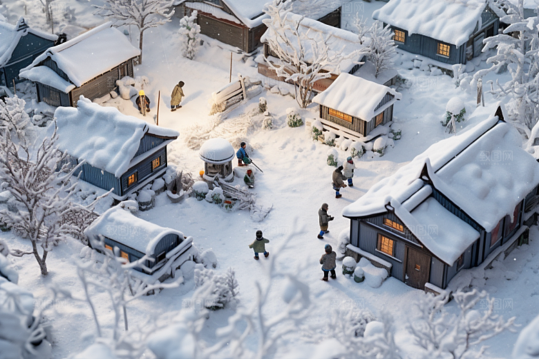东北雪乡旅游大雪素材
