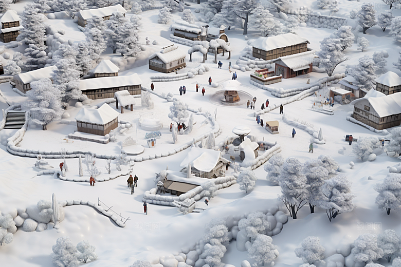 东北雪乡北方哈尔滨素材